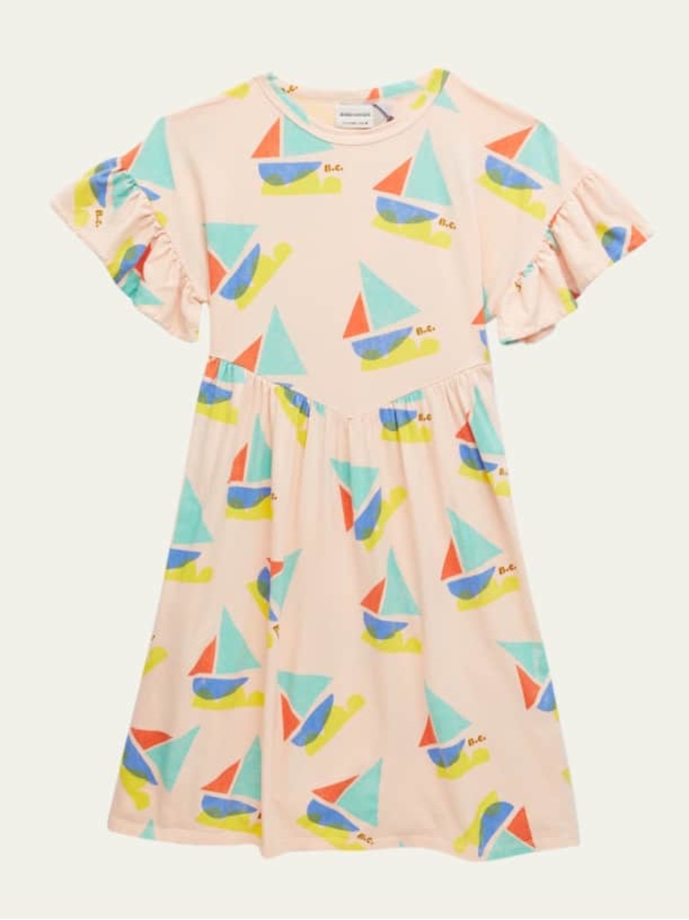 Bobo Choses Multicolor Sailboat Ruffle Dress 4t - Picture 5 of 15